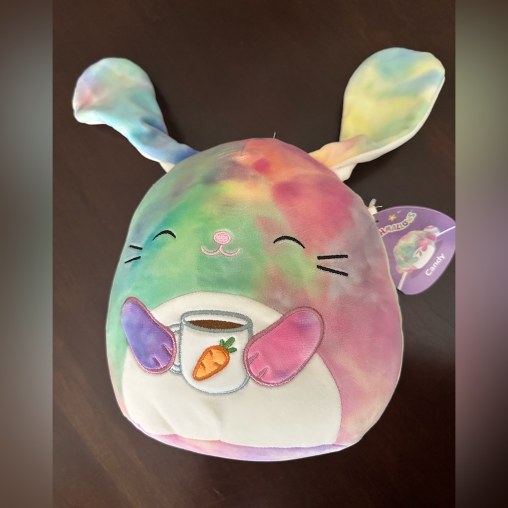 Squishmallows Candy Colorful Bunny Plush Toy